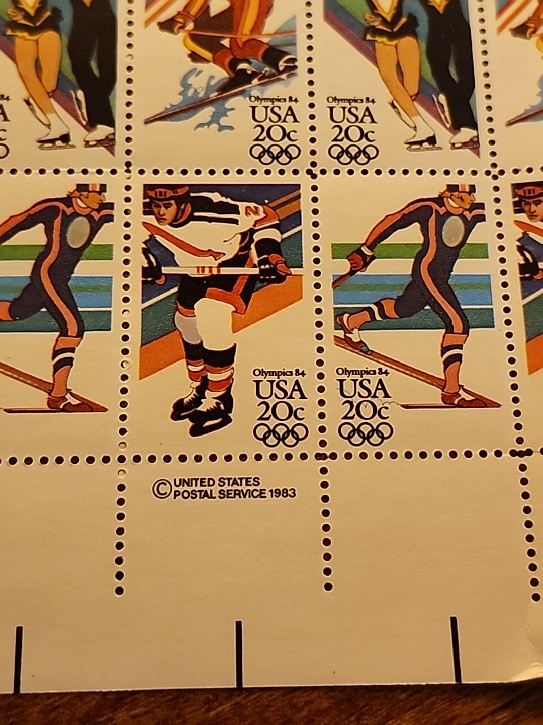 USPS USA Olympics 1983 20 Cent Stamps 20ct 1980s Vintage