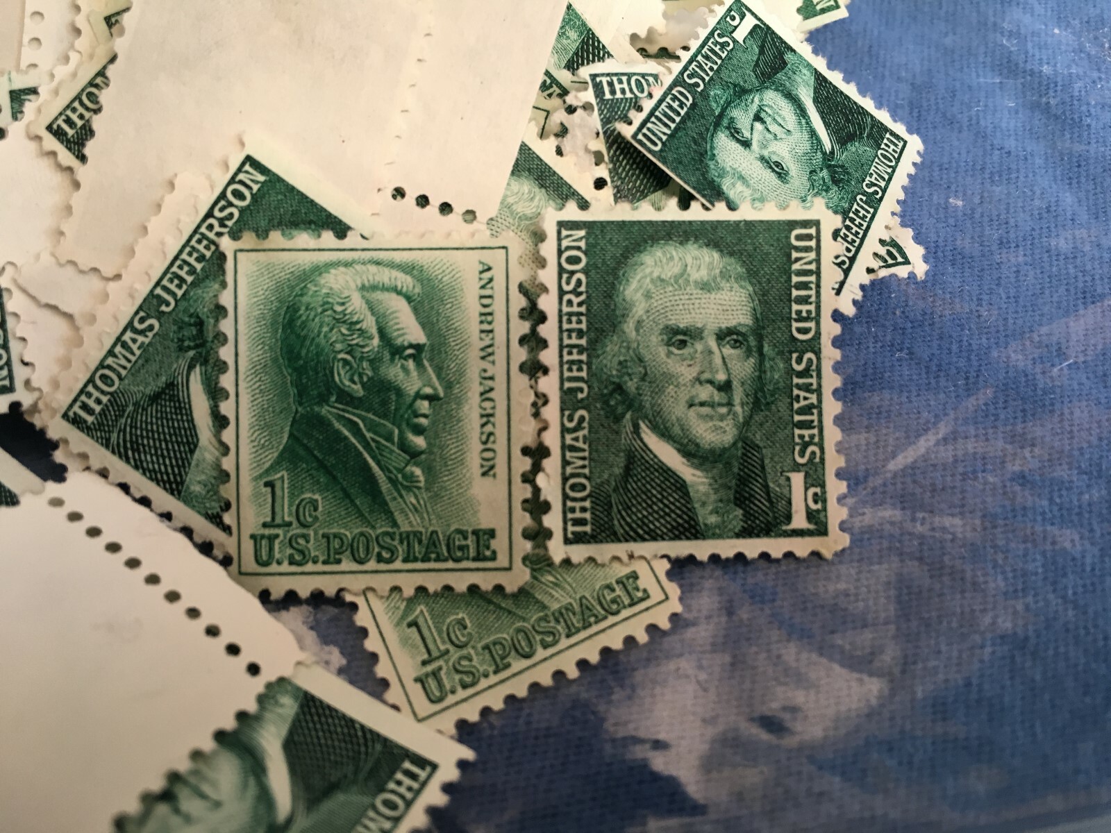 HUGE LOT 1968 Thomas Jefferson Andrew Jackson One-Cent Stamps Unused US Postage