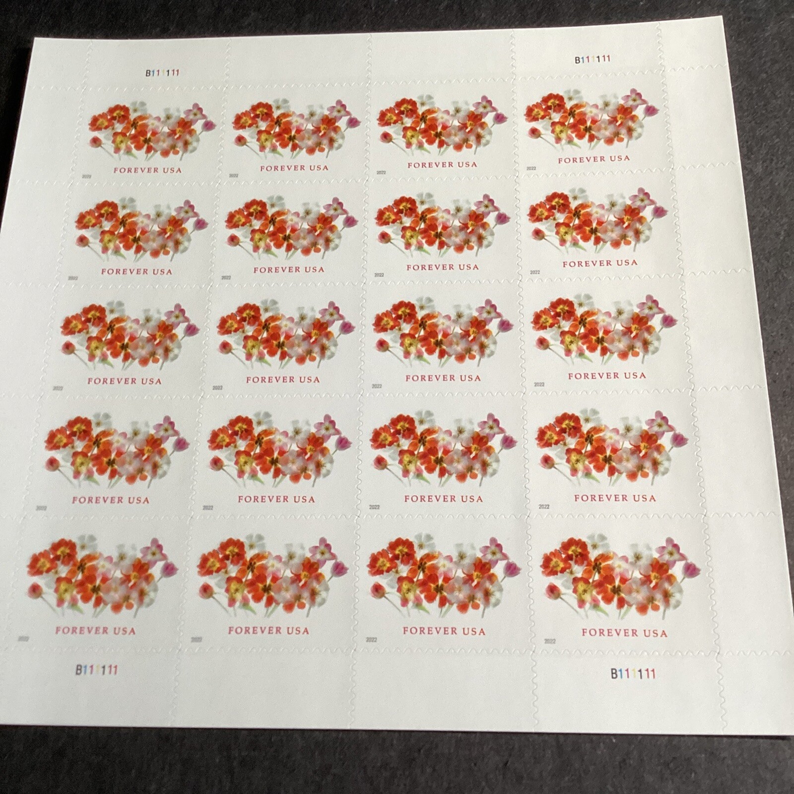 SCOTT#5681-TULIPS-SHEET OF (20) FOREVER STAMPS-2022-MNH-US