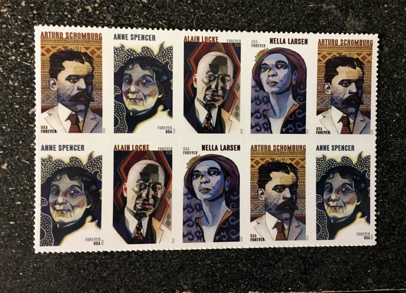 2020USA #5471-5474 Forever – Voices of Harlem Renaissance – Block of 10 postage