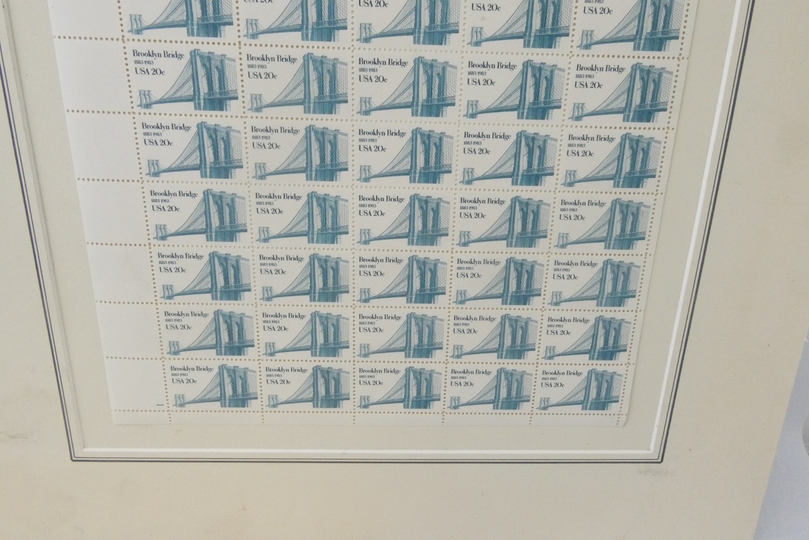 Lot 3 Full Sheets USPS Stamps 15¢ Architecture 20¢ Brooklyn Bridge Mounted