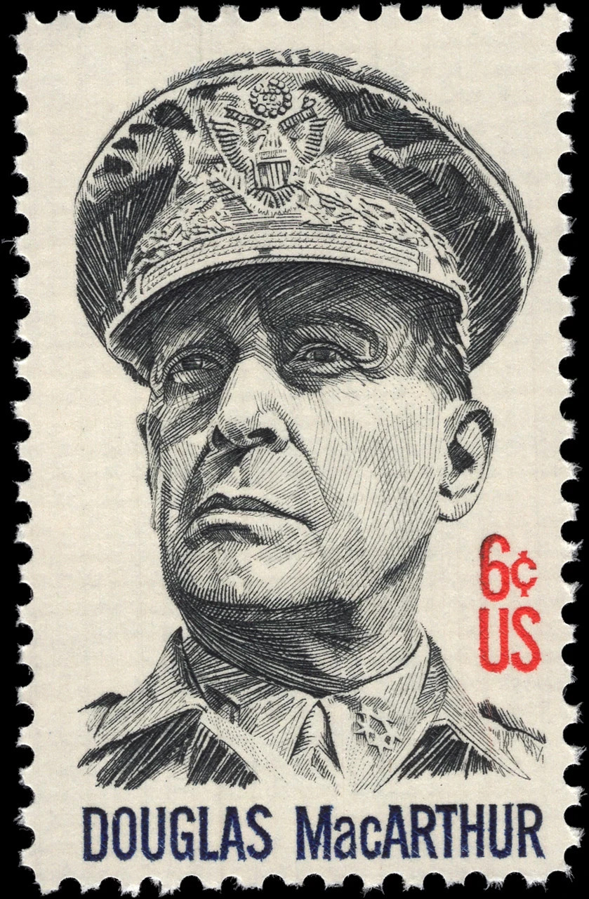 USA 1971 – General Douglas MacArthur, Chief of Staff😎6 Cent Stamp – Sc. #1424