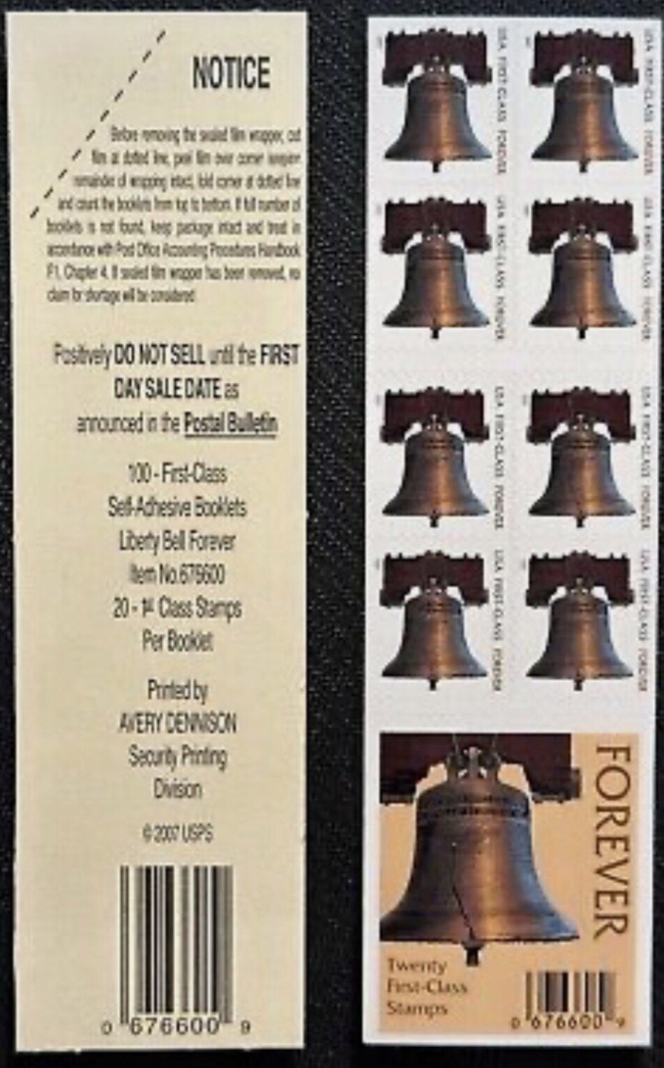 2007 Liberty Bell, Booklet Stamp
