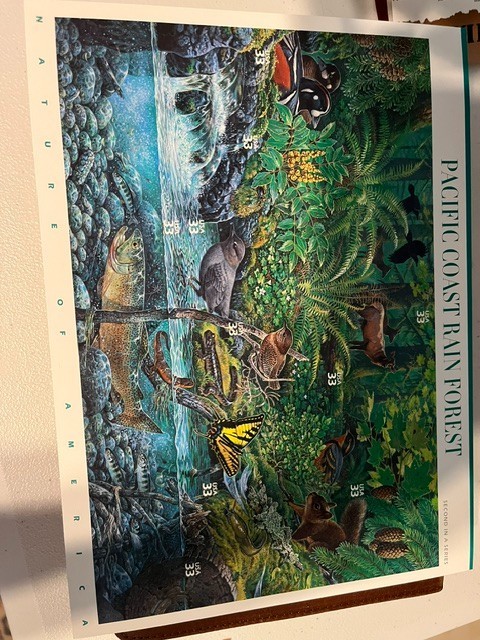 Scott #3378. 33c Pacific Coast Rain Forest complete sheet of 10. MNH.