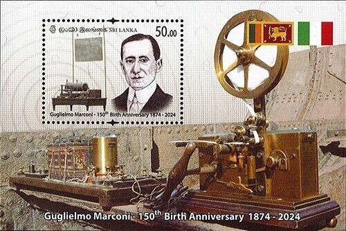 SRI LANKA – GUGLIELMO MARCONI – 150TH BIRTH ANNIVERSARY – 2024 – SS