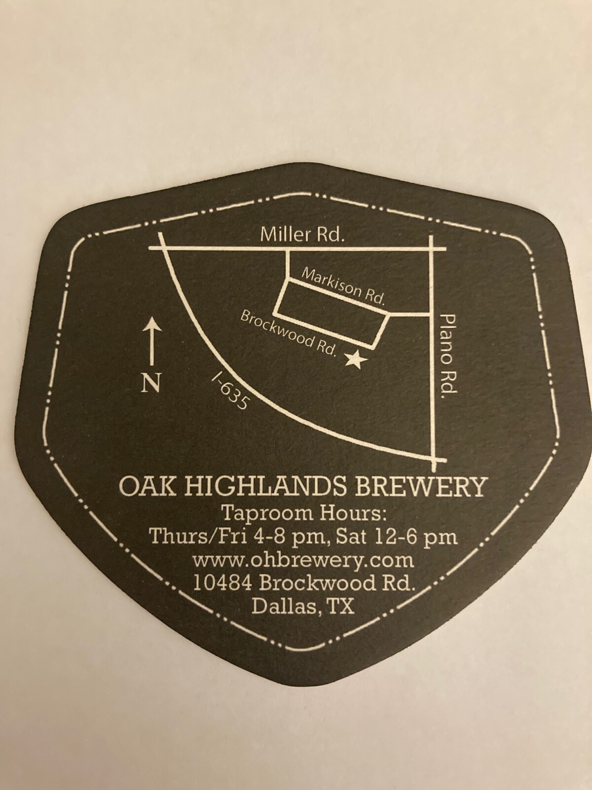 OAK HIGHLANDS BREWERY COASTER – NEVER USED
