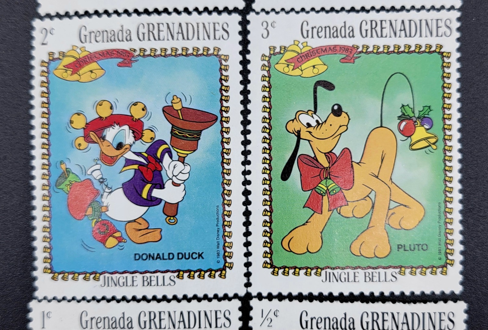 Disney Stamp Set Christmas Themed Grenada Grenadines 1983 Jingle Bells MNG