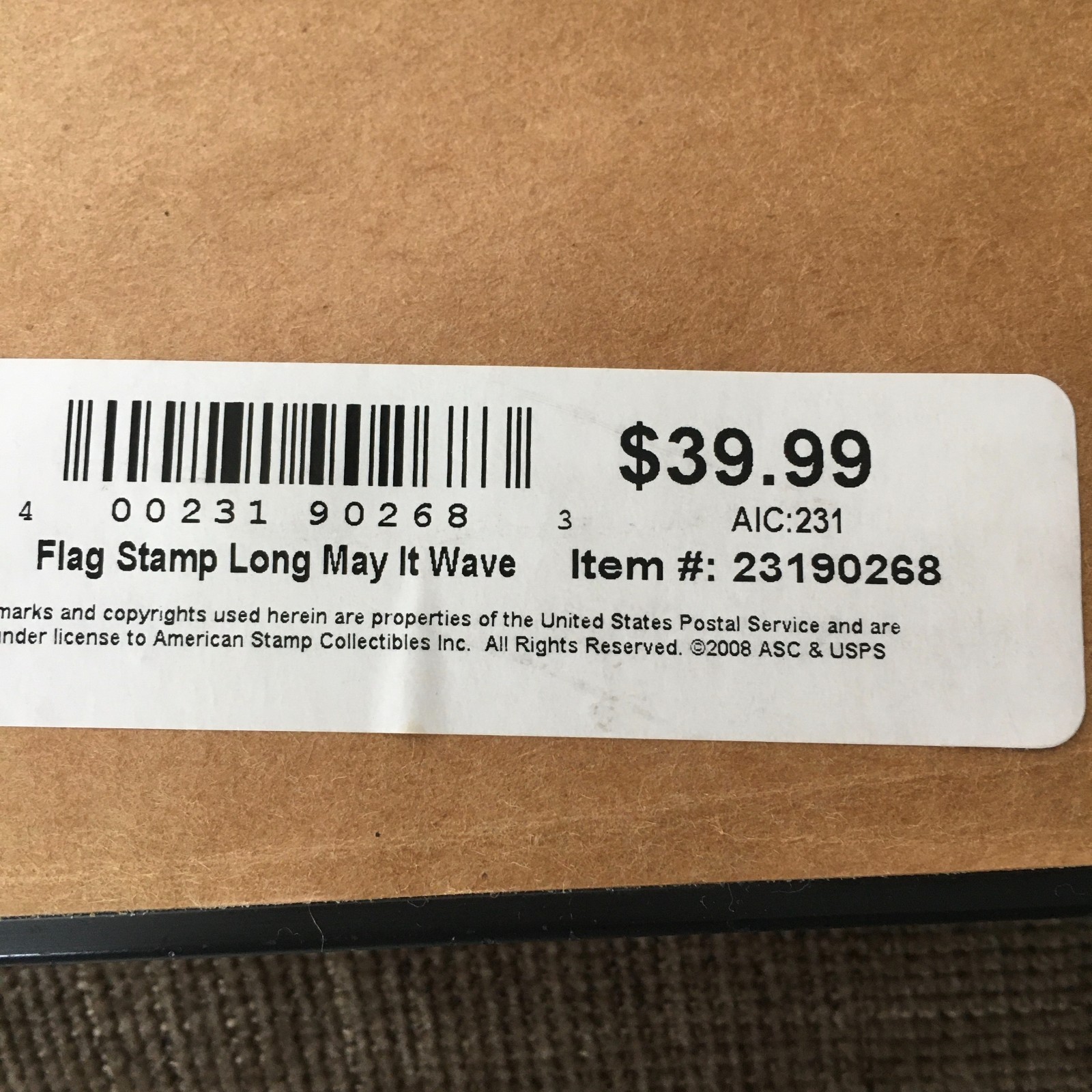 Framed “Long May It Wave” USPS Postmark Gallery Flags
