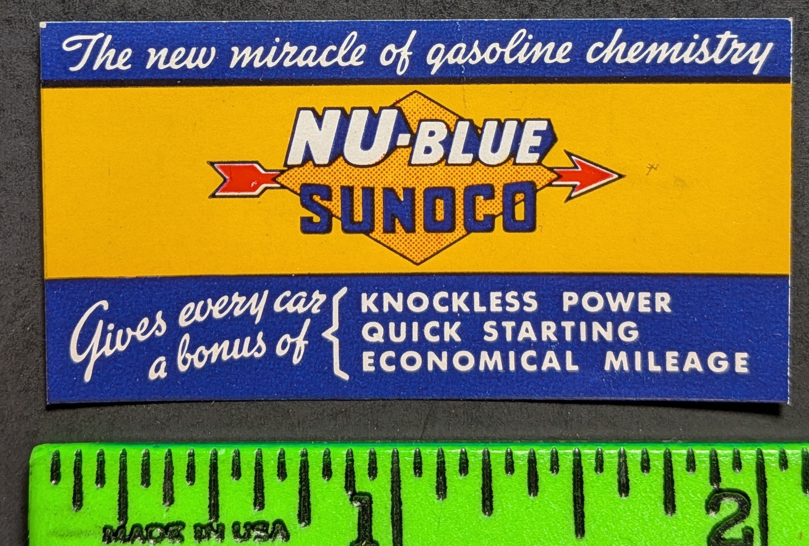 Vintage Sunoco Gas Oil Auto Poster Stamp