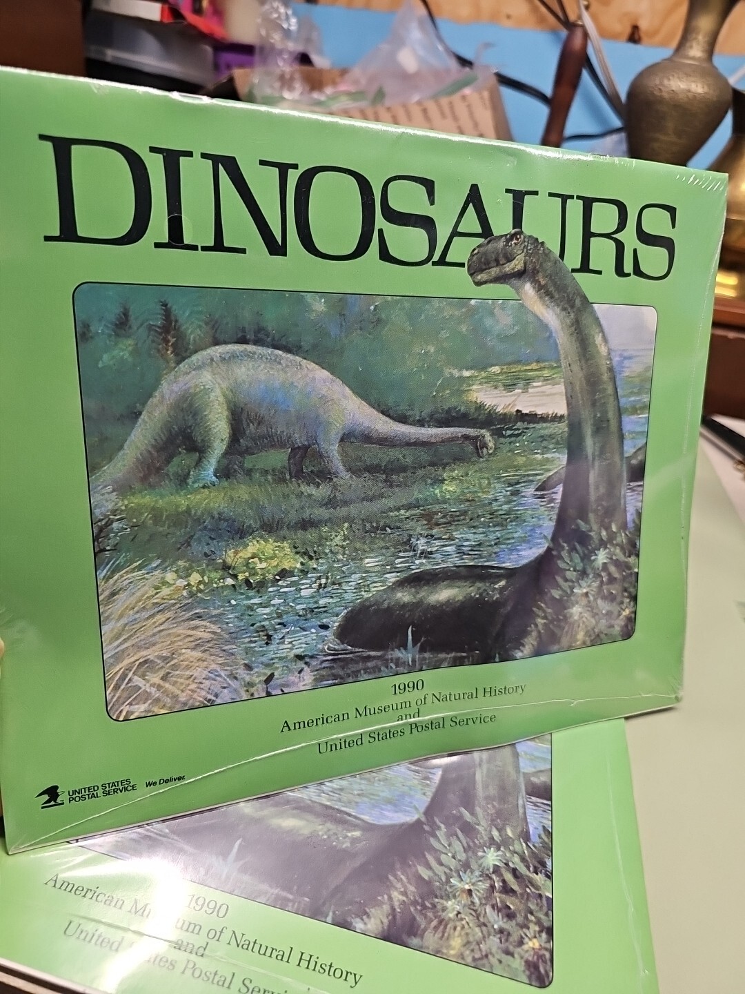 2 1990 Dinosaurs USPS Calendar American Museum Natural History SEALED NEW (OK)