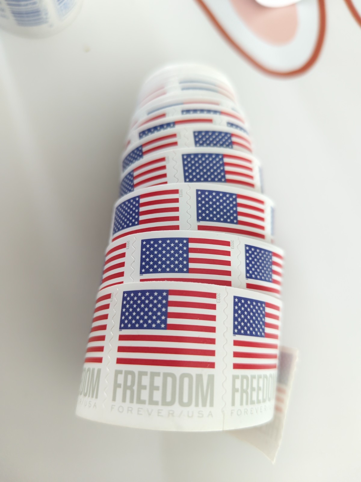 2Rolls 100Genuine USPS Forever Stamps Roll Freedom Flag First Class Mail Postage