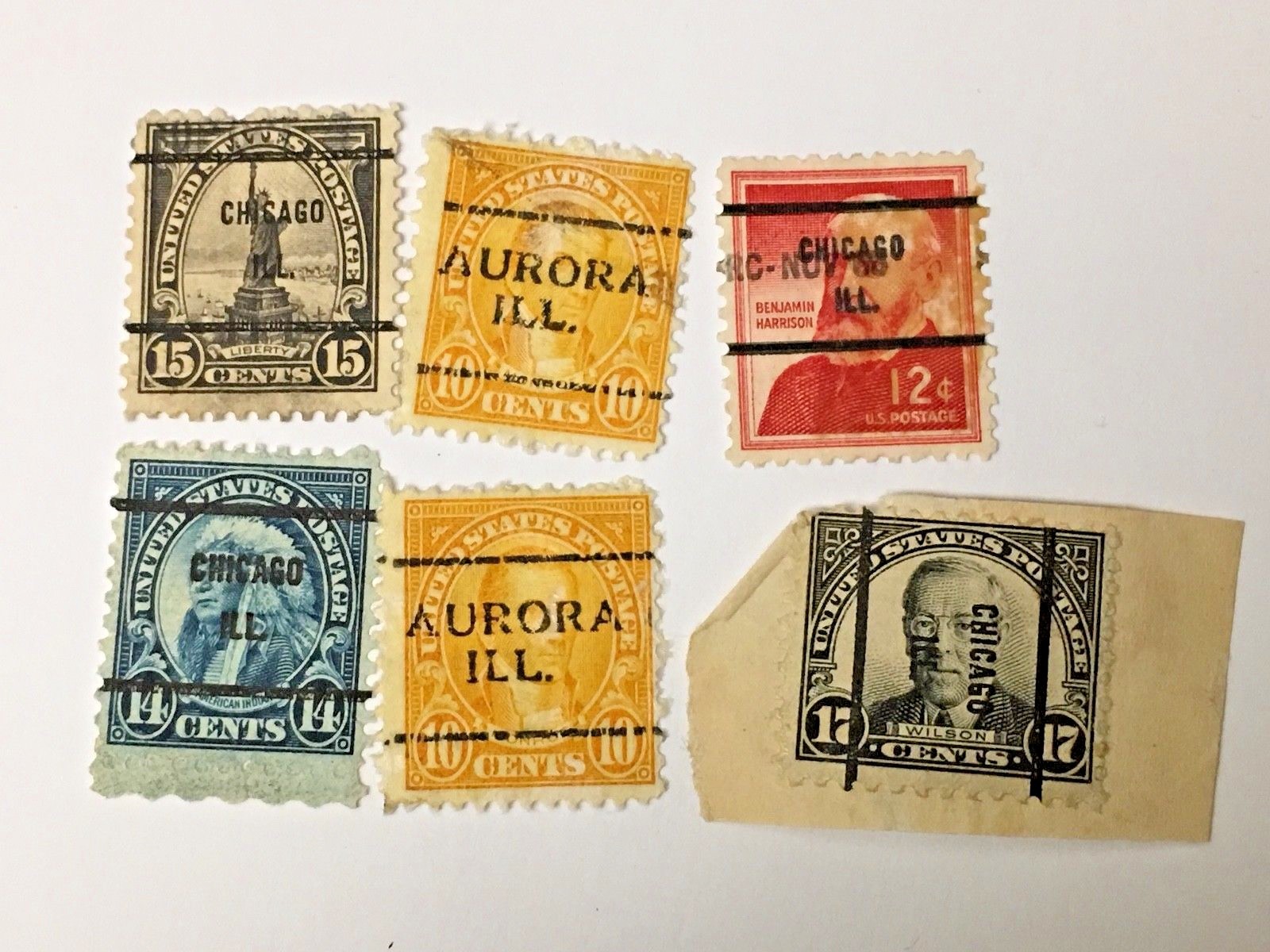 US STAMPS SET OVER PRINT FROM ILL