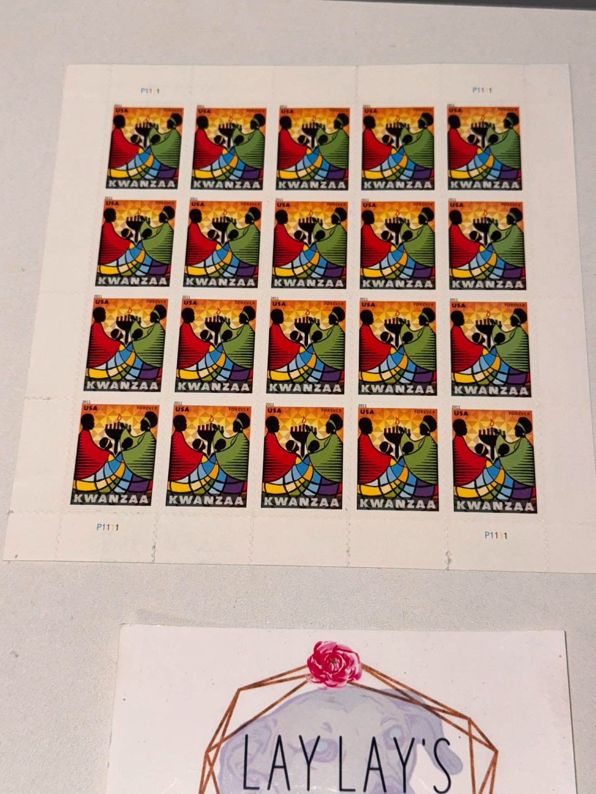 2011 Kwanzaa USA Forever Stamps 2 Sheets of 20, total of 40 forever stamps #4584