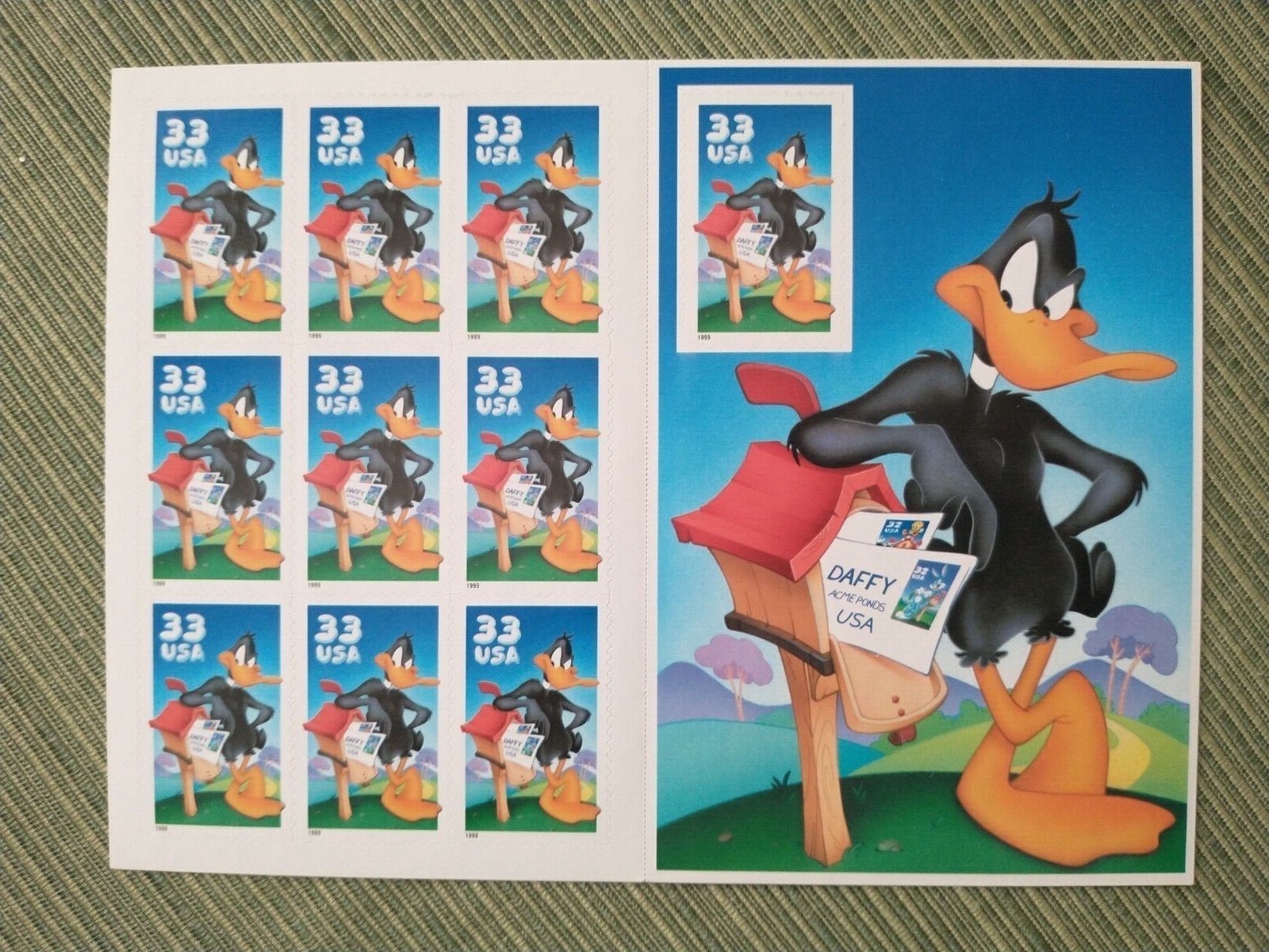 1999 33 cent Daffy Duck full Sheet of 10, Scott #3306, Mint NH