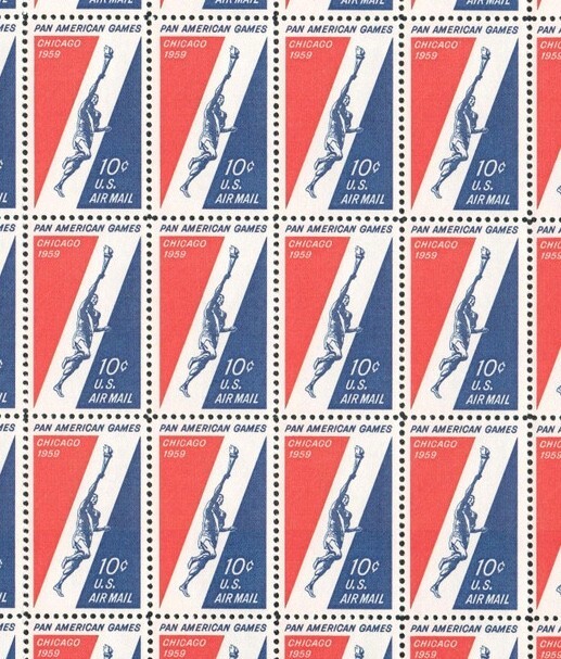 United States 10¢ Pan-Am Games Air Mail Postage Stamp #C56 Pack of 100