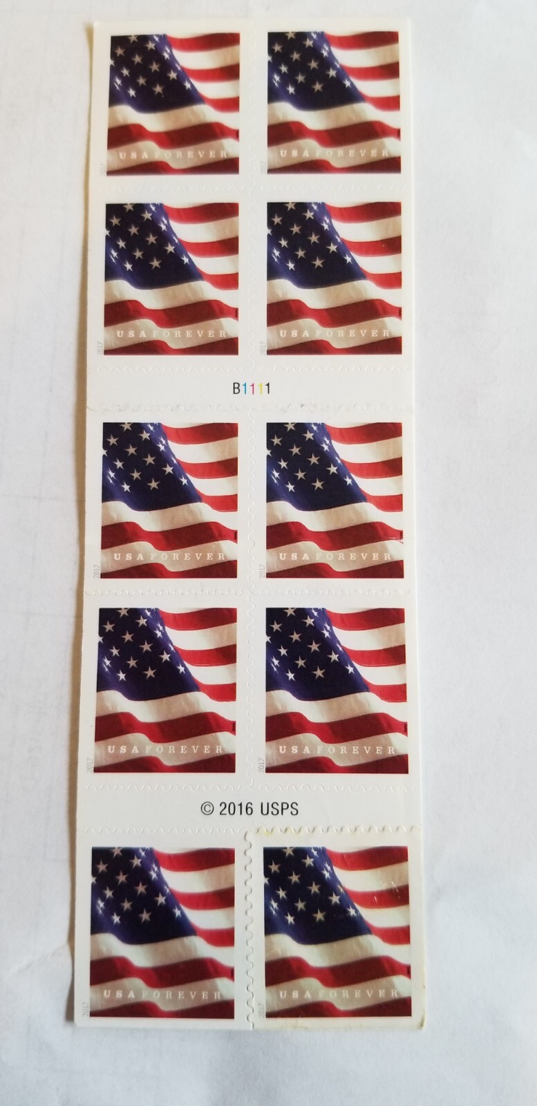 FLAGS and PURPLE HEART, total of 50 USA Forever stamps, -NEVER USED