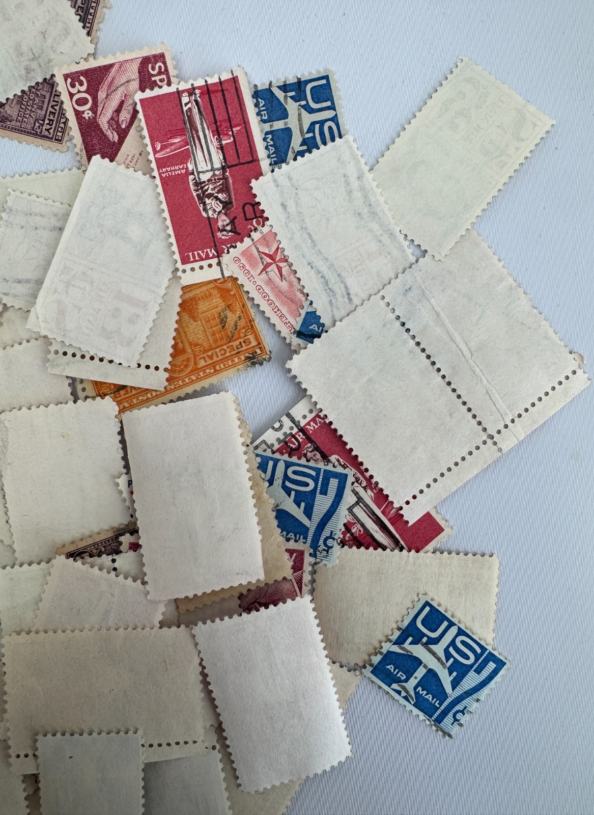 Vintage US Air Mail Special Delivery Stamp Lot 1950s-1960s Used Commemeratives