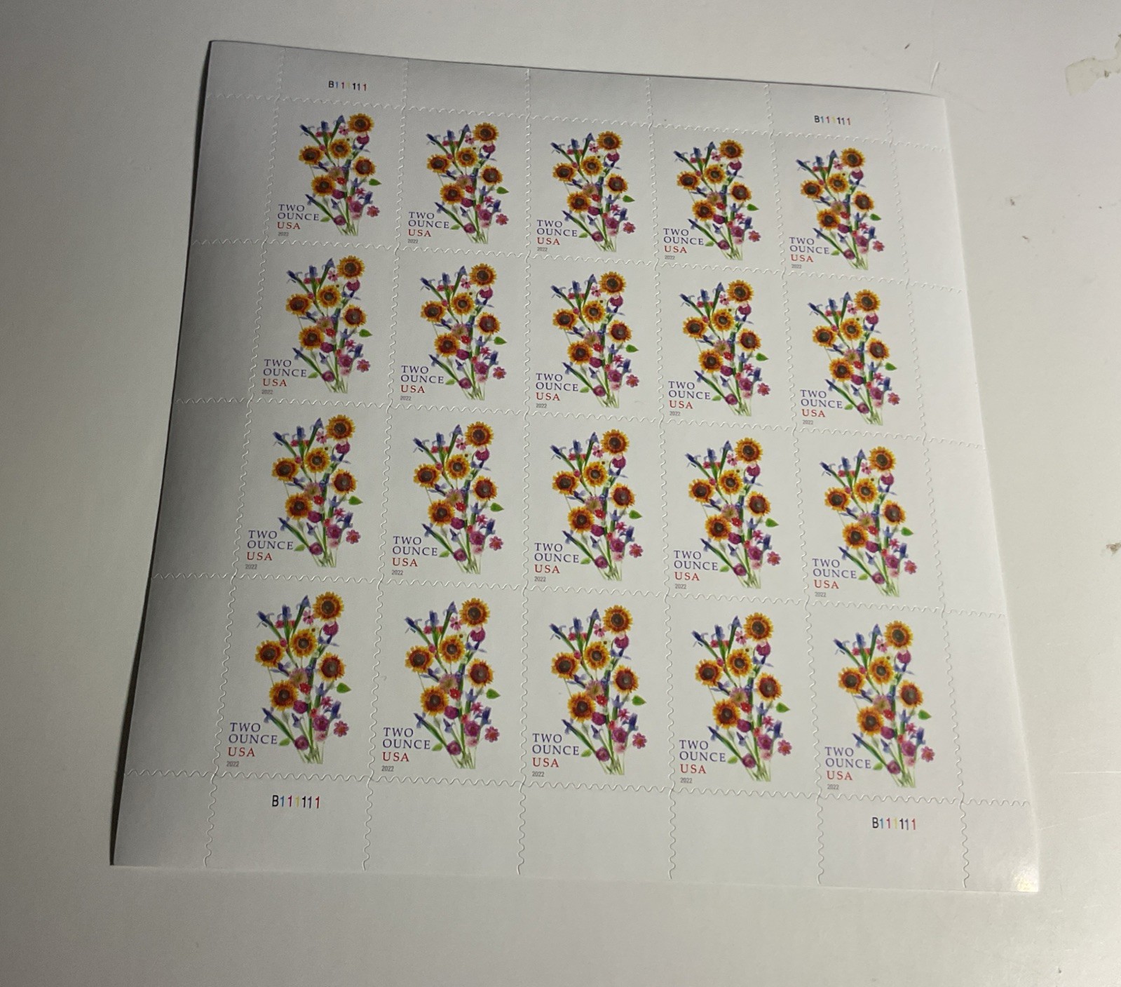 2022 Wedding Sunflower Bouquet 2 Ounce Postage First-Class USPS Forever Stamps