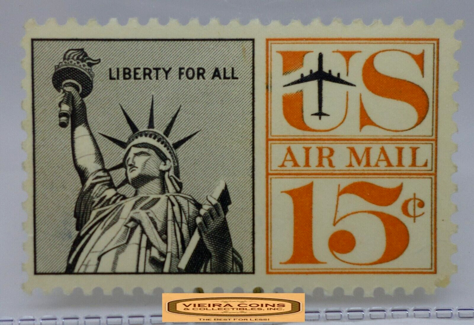USA Postage Air Mail Liberty For All 15 Cents Stamp – #S41972NQ