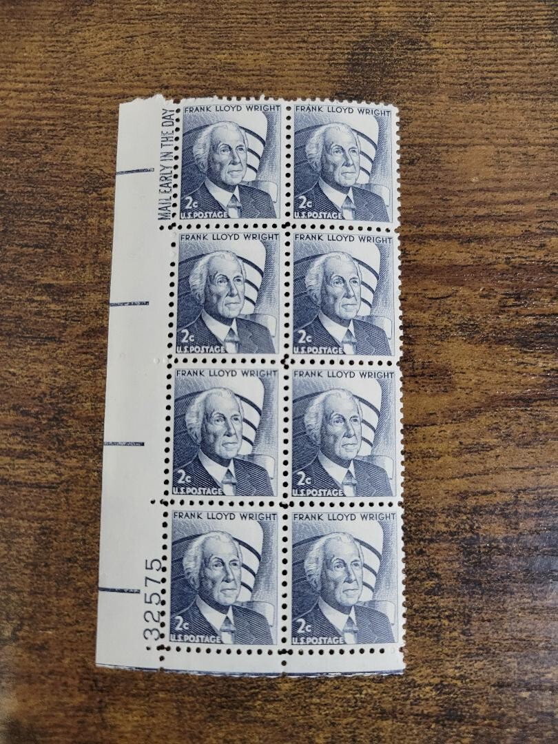 USPS Frank Lloyd Wright American Architect 2 Cent Stamps