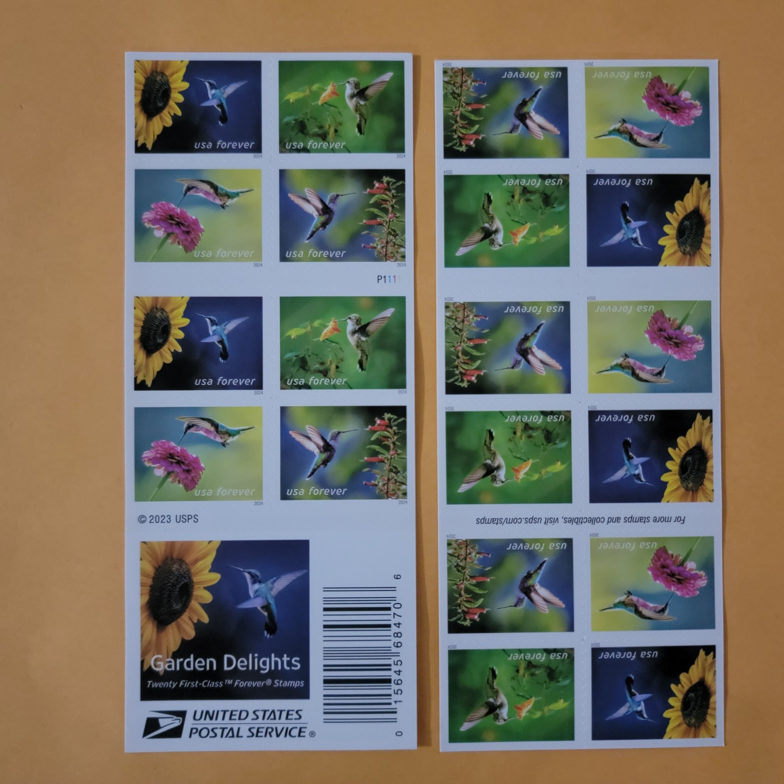 USPS Garden Delights Booklet of 20 Forever Stamps Scott #5845-5848