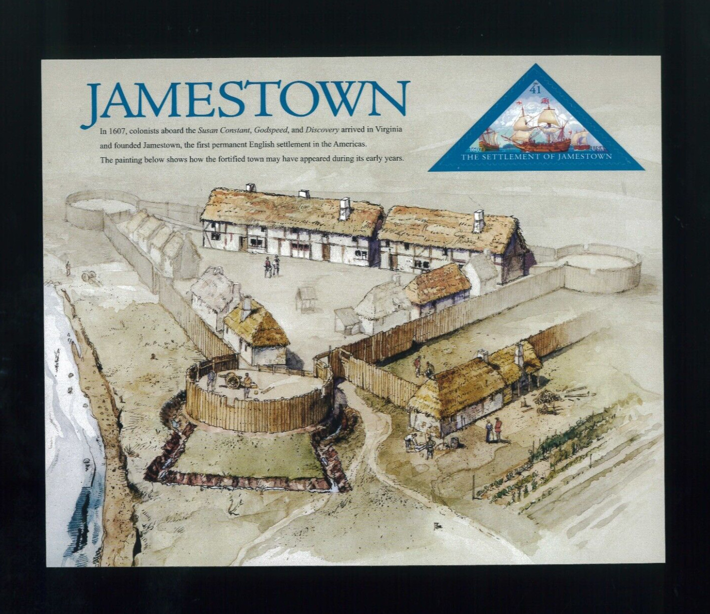 United States 41¢ Settlement of Jamestown Postage Stamp #4138 MNH Full Sheet