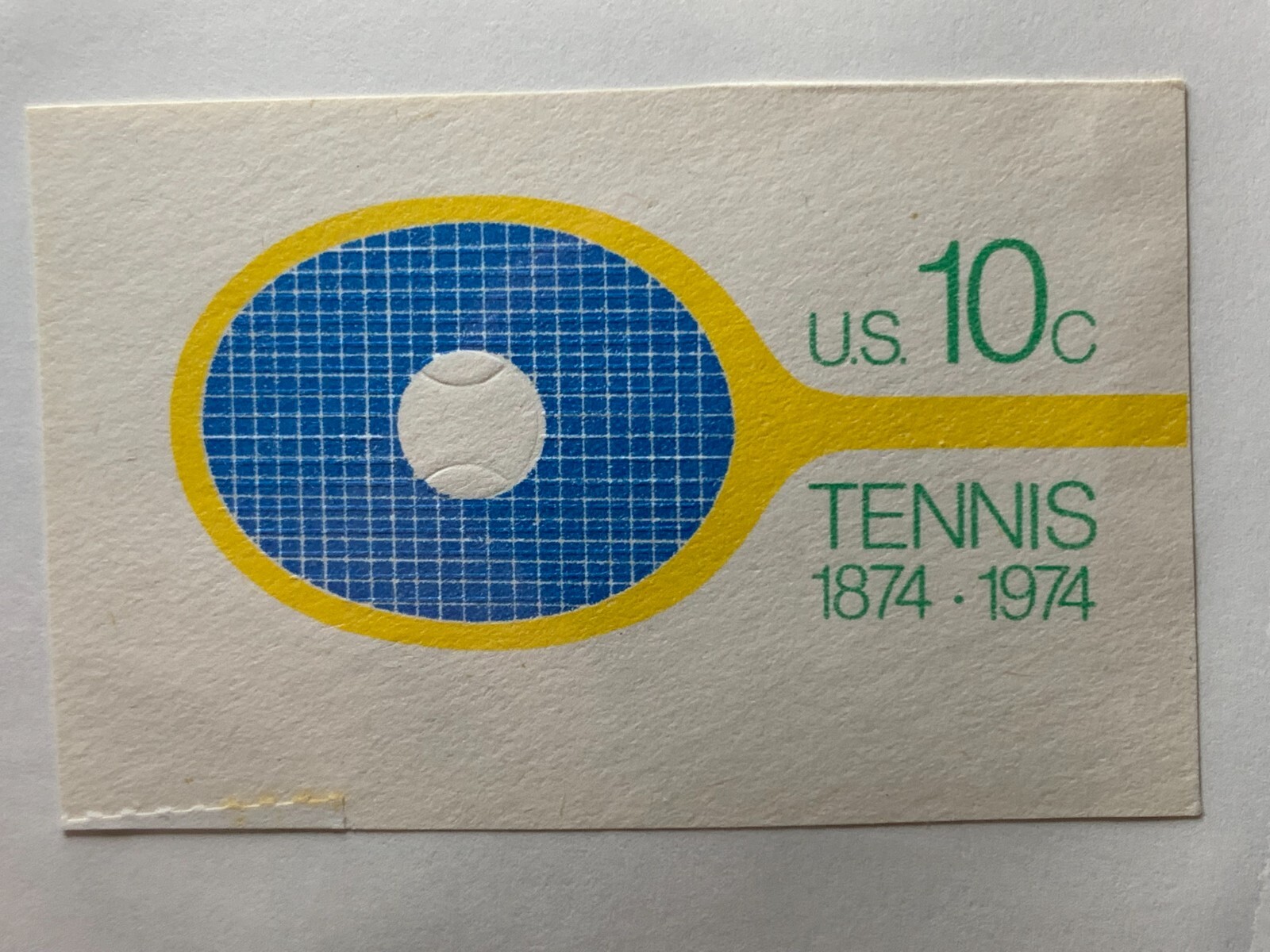 1974 U.S. Envelope 10c Tennis multi-color Sc#U569 Used (1x)