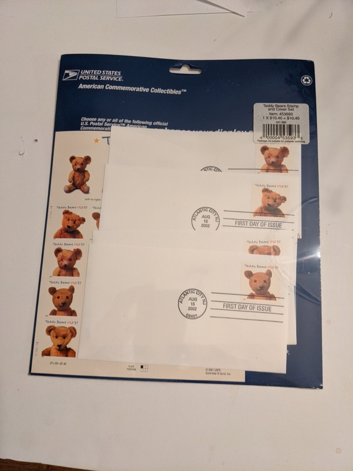 US SCOTT 3653 – 3656 SHEET OF 20 TEDDY BEARS STAMPS 37 CENT + Set Of 4 FDCs