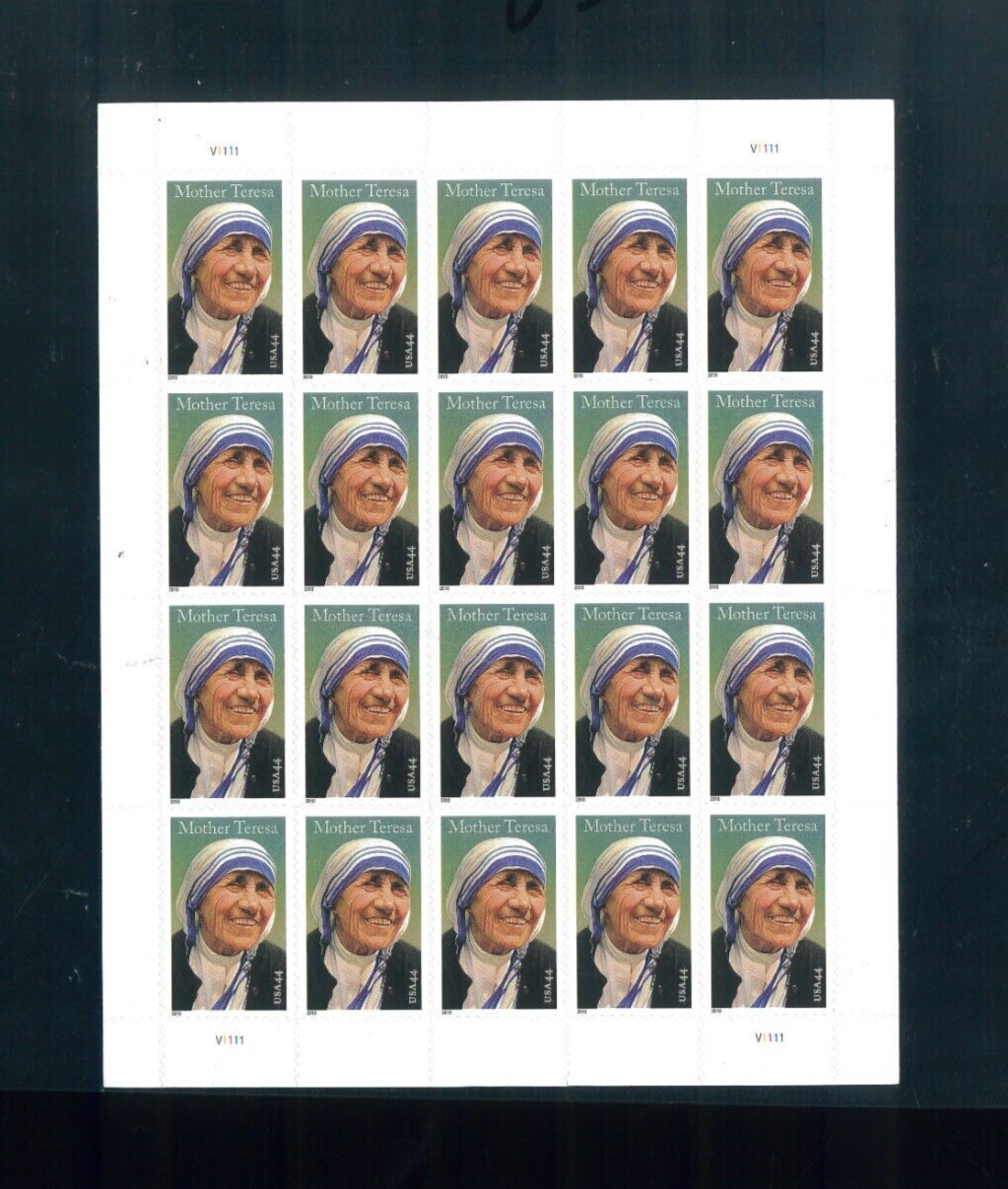 United States 44¢ Mother Teresa Postage Stamp #4475 MNH Sheet
