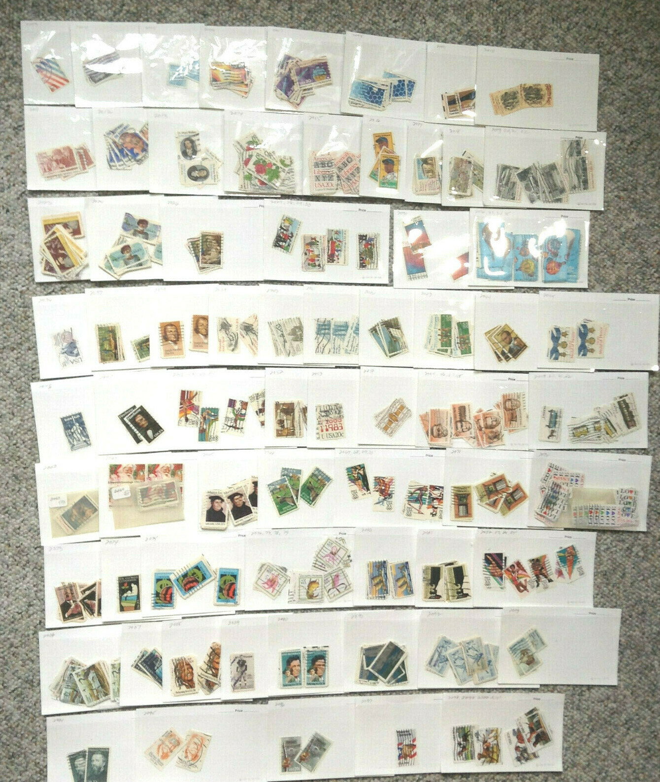 United States Stamps in 68 Envelopes 98 different Stamps Scott #2000’s SEE LIST”
