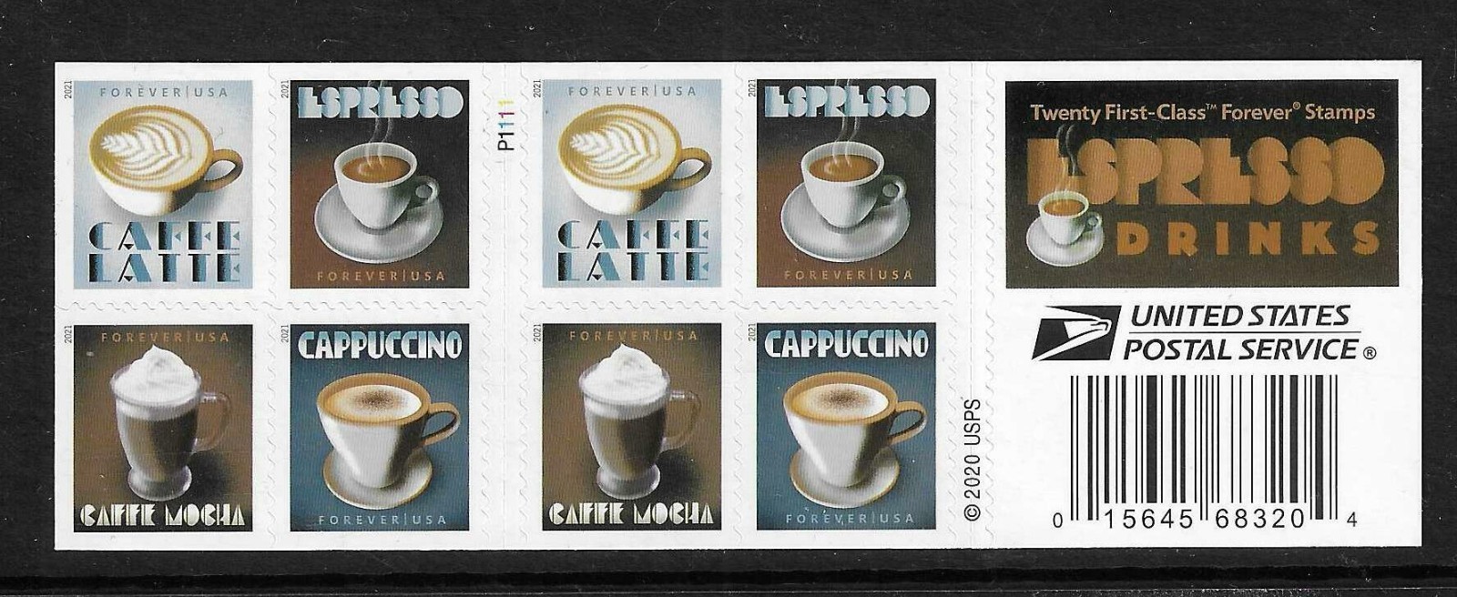 USA SC # 5572b Espresso Drinks / Complete . MNH