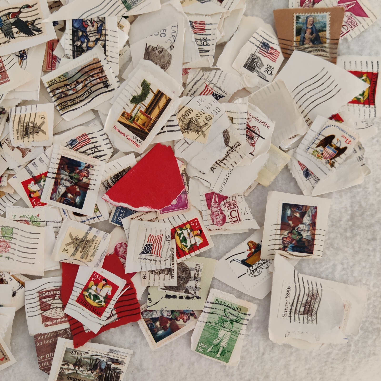 HUGE LOT Vtg. Used U.S. Postage Stamps includes some 2 cents vintage