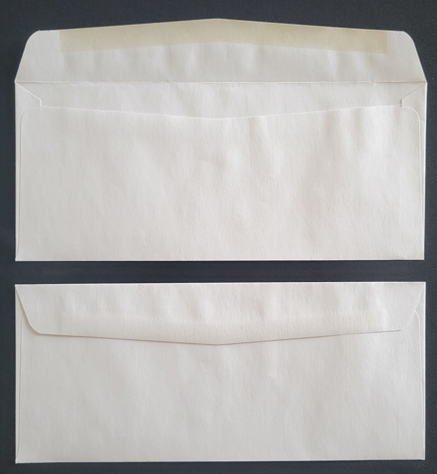 Lot of 10 Stamped Envelopes #10 (4⅛x9½) White Gummed with Forever Flag Coil 5261