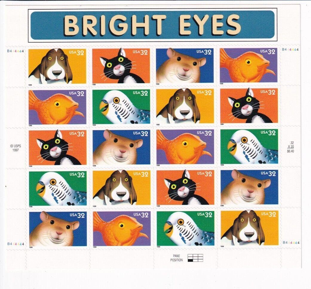 U.S.: Sc #3230-34, Bright Eyes Stamps 32c, Sheet of 20, MNH (3230)