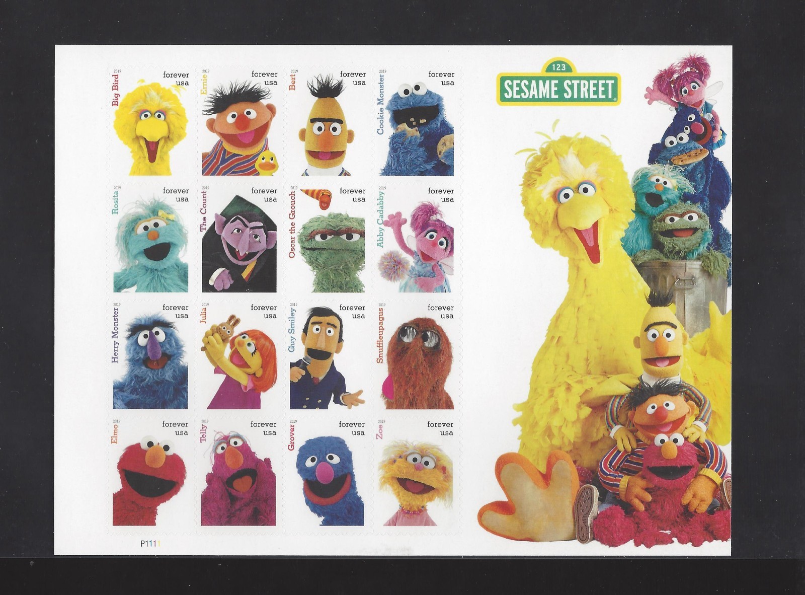 5394 Sesame Street Forever Full Sheet of 16