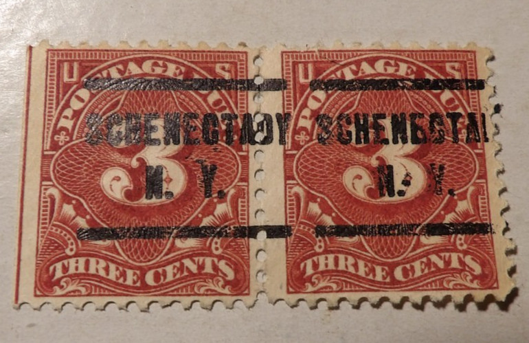 U. S. Three Cents Schenectady New York