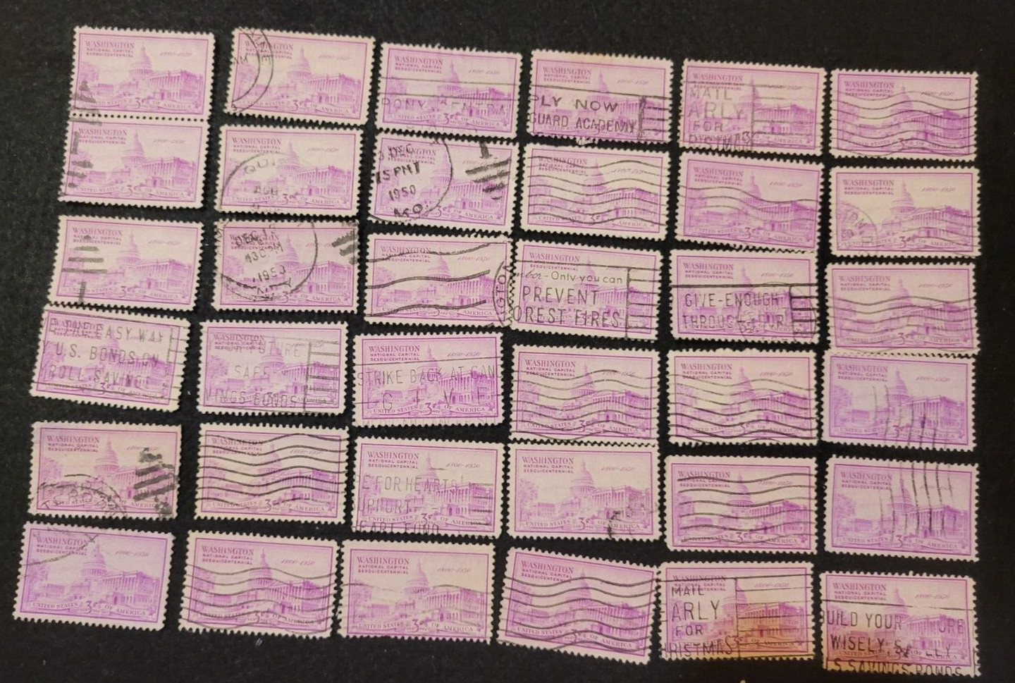 # 992 – 1950 3c National Capitol Sesquicentennial: U.S. C USA Used Stamp +2 FREE