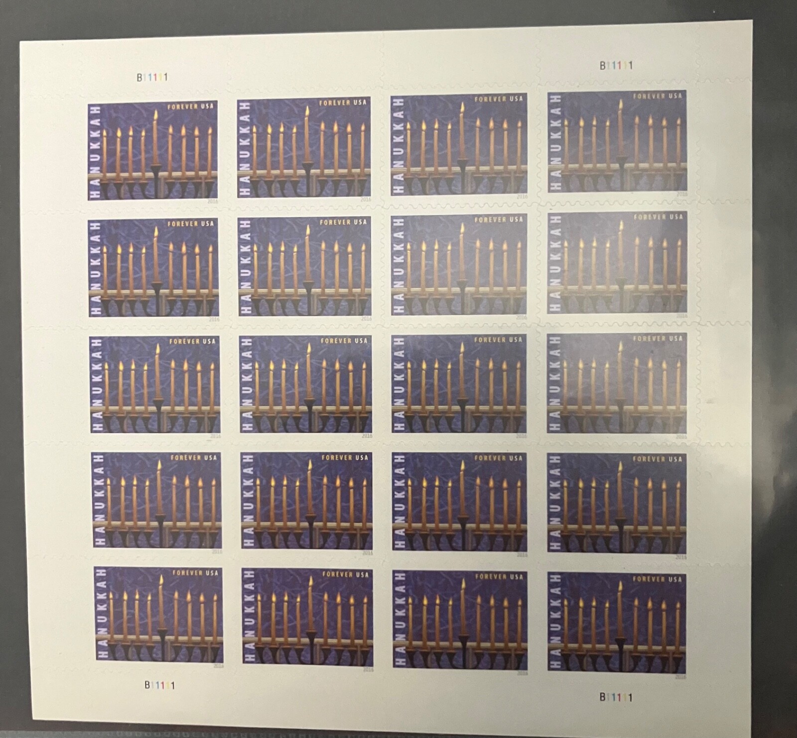 Hanukkah 20 count USA Forever stamps-NEVER USED