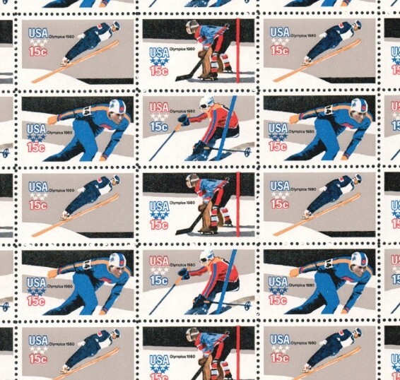 United States 15¢ Lake Placid Winter Olympics Postage Stamp #1795-98 Pack of 100