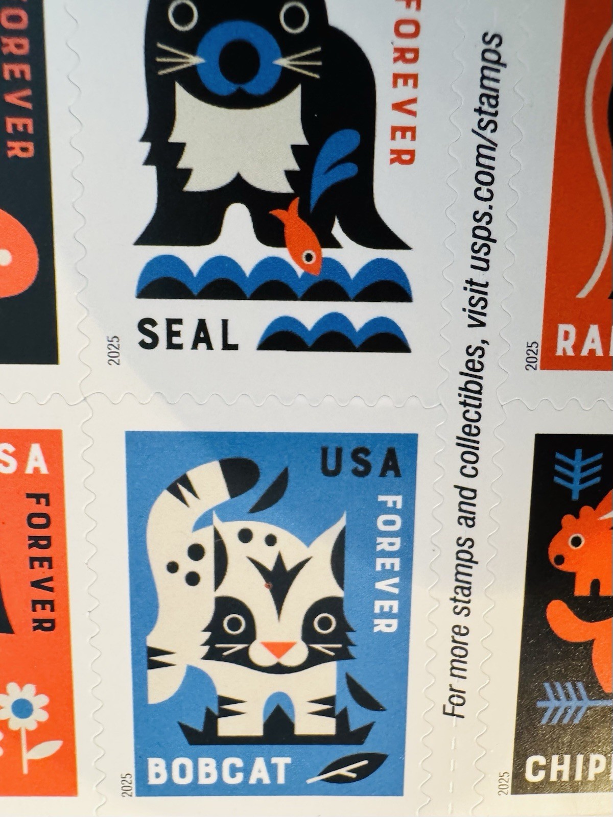 Baby Wild Animals Super Cute Deer Owl Skunk ++ 20 USPS Forever stamps FV $15.60