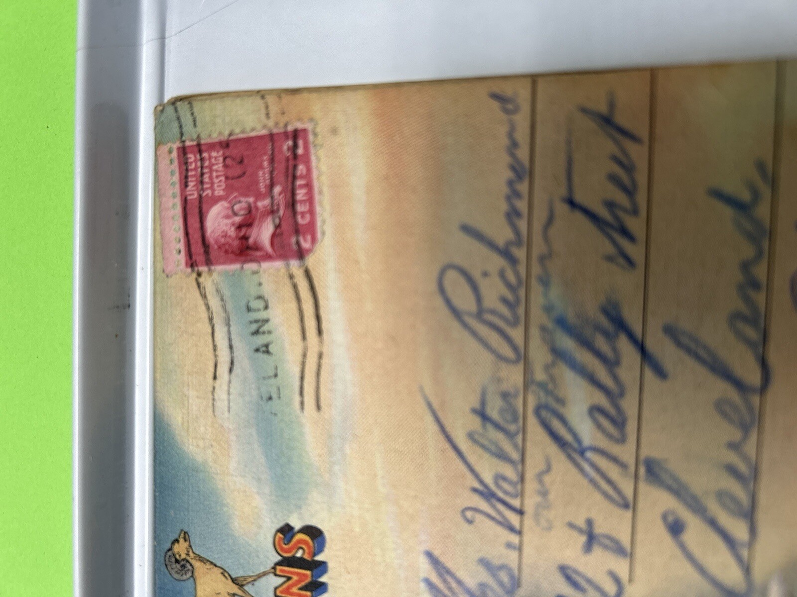 Vintage Rare 1938 red JOHN ADAMS 2 Cent US Postage Stamp- 2…rare stamps