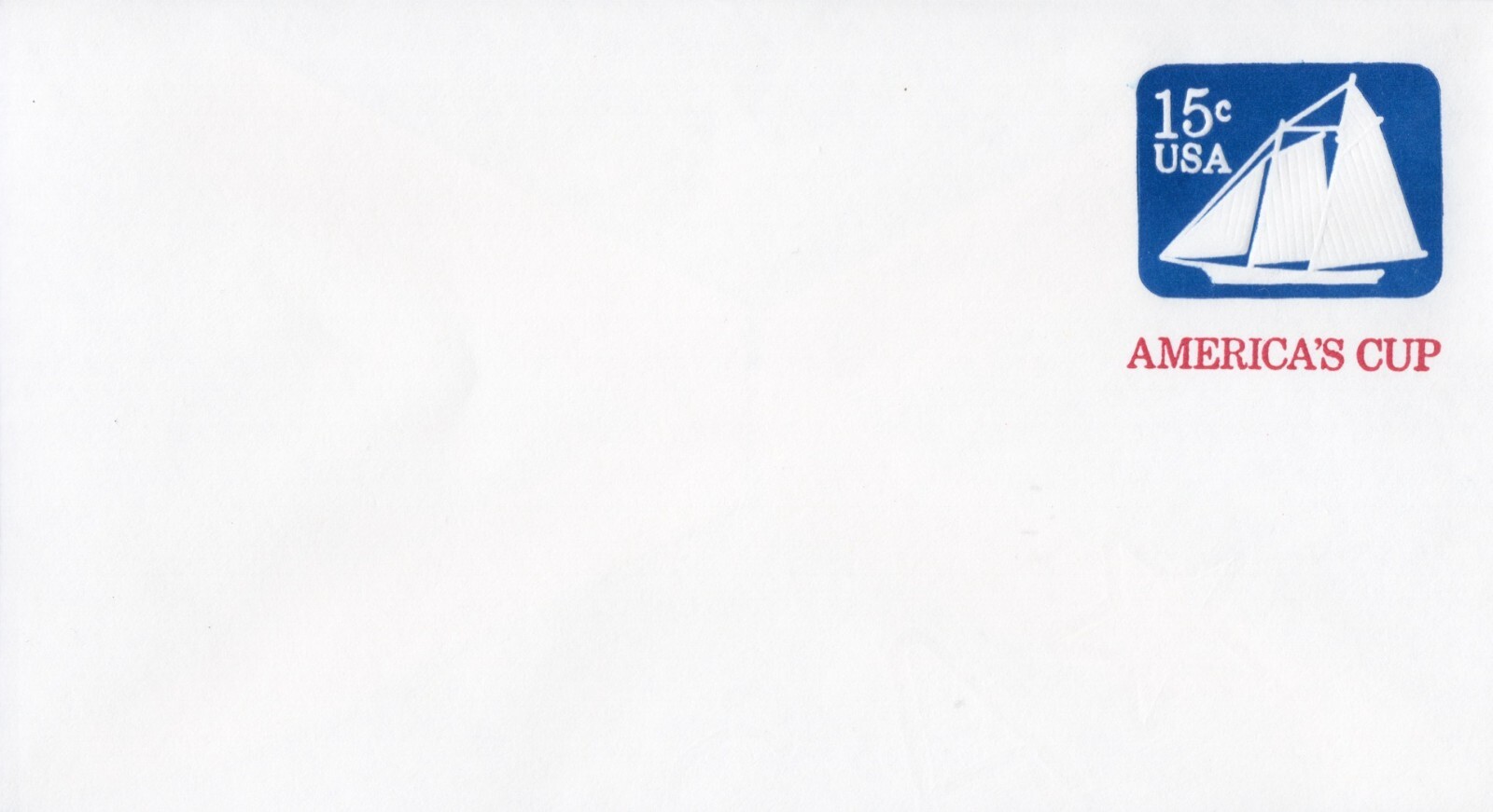 Vintage 1970s Sailboating Themed Postal Envelope Printed Postage 15 Cents Unused
