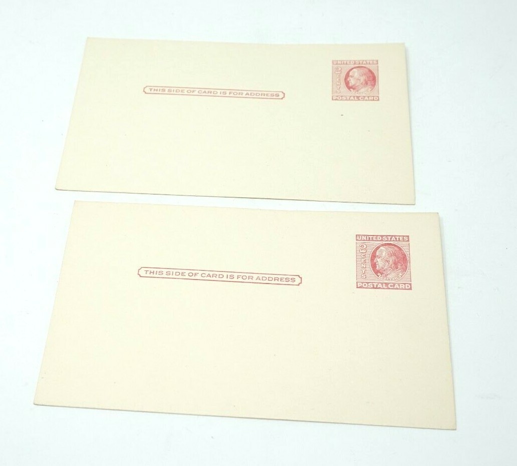 lot of 5 – 2 Cent Red Franklin Stamp Postcard