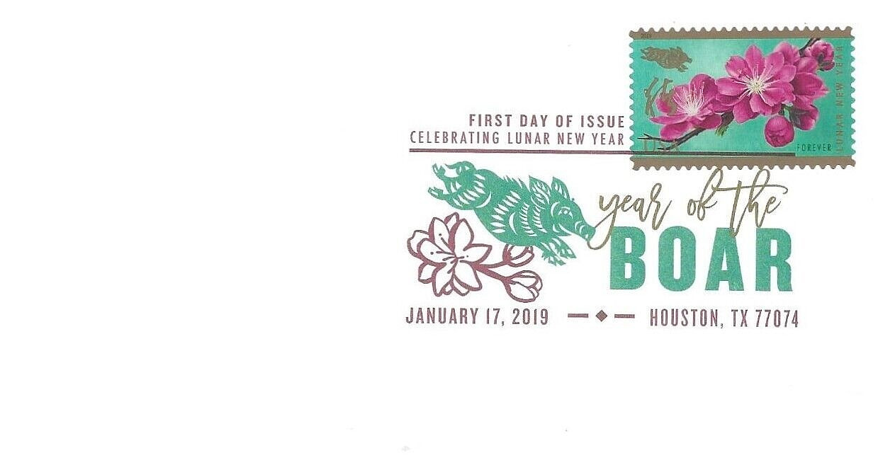Celebrating Lunar New Year – Boar FDI Memento with 12 Forever Stamps Scott #5340