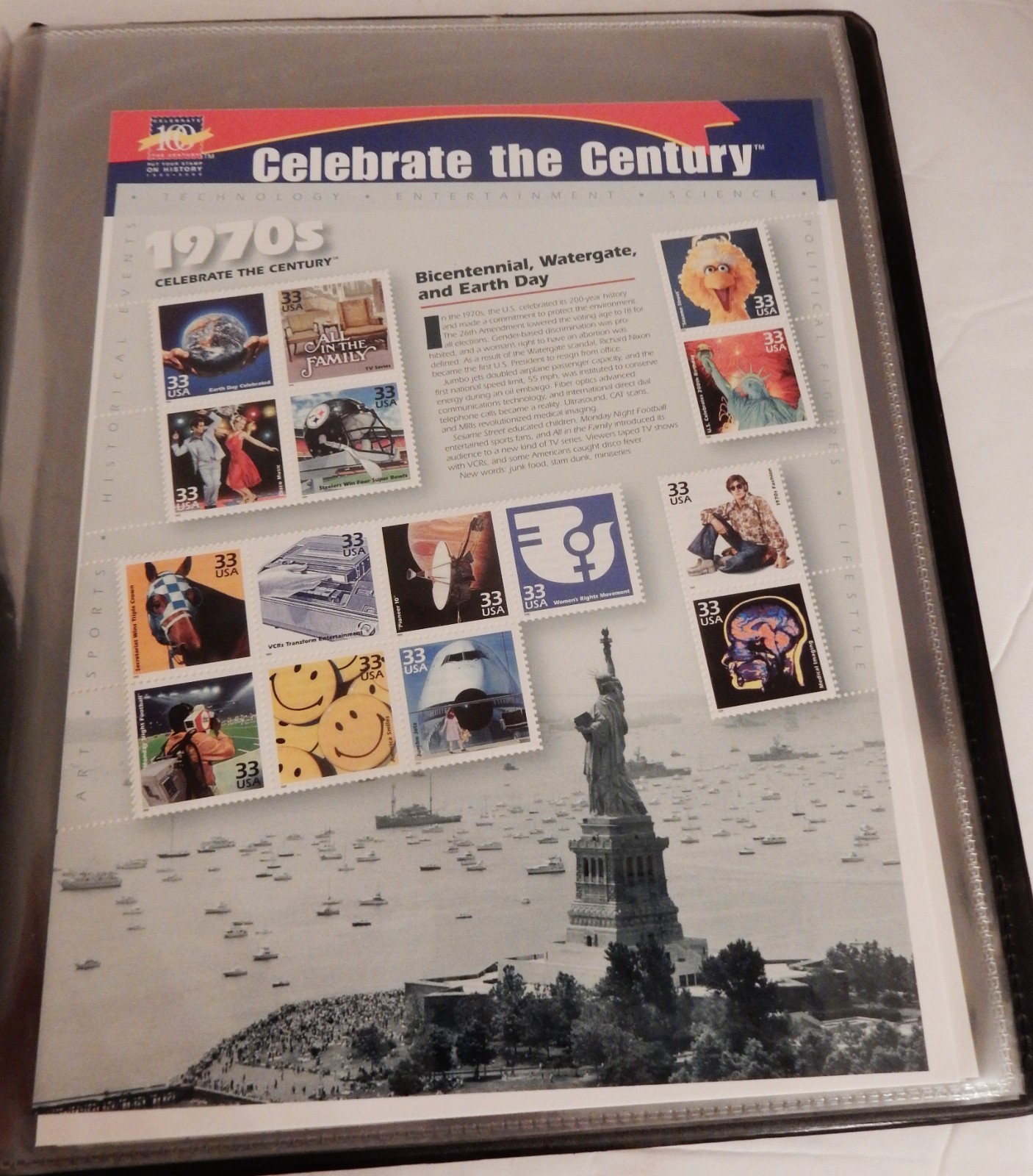 Mint CELEBRATE THE CENTURY 1900-1999 Complete 10 Sheet Set US Stamps/Booked
