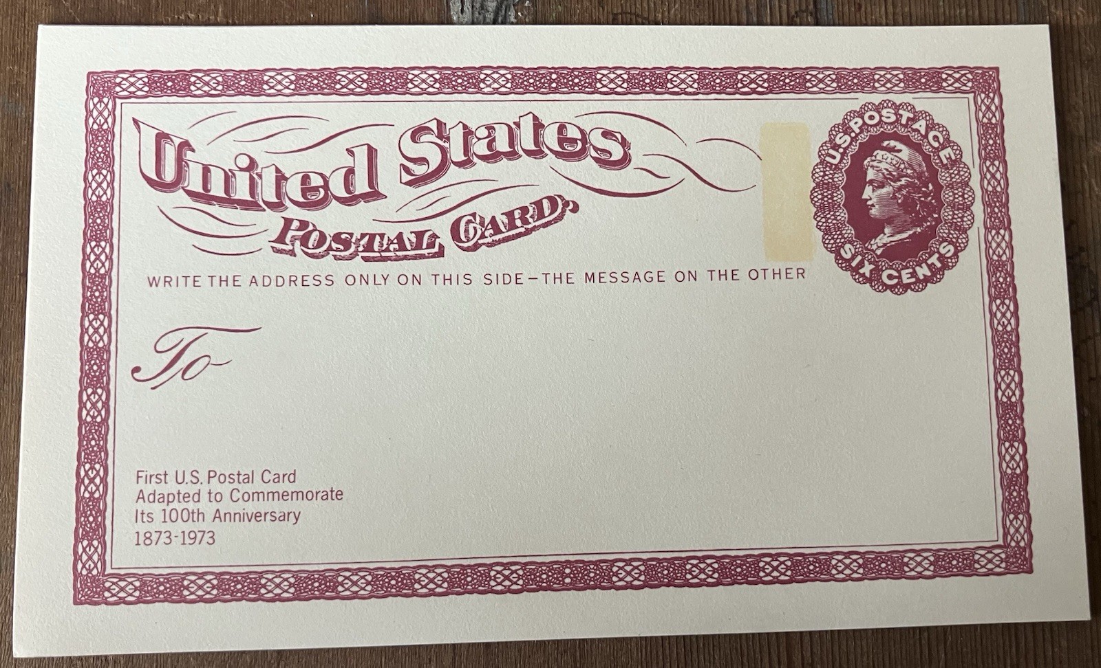 U.S. Postal Card 6 Cent 1873-1973- 7 cards Unused