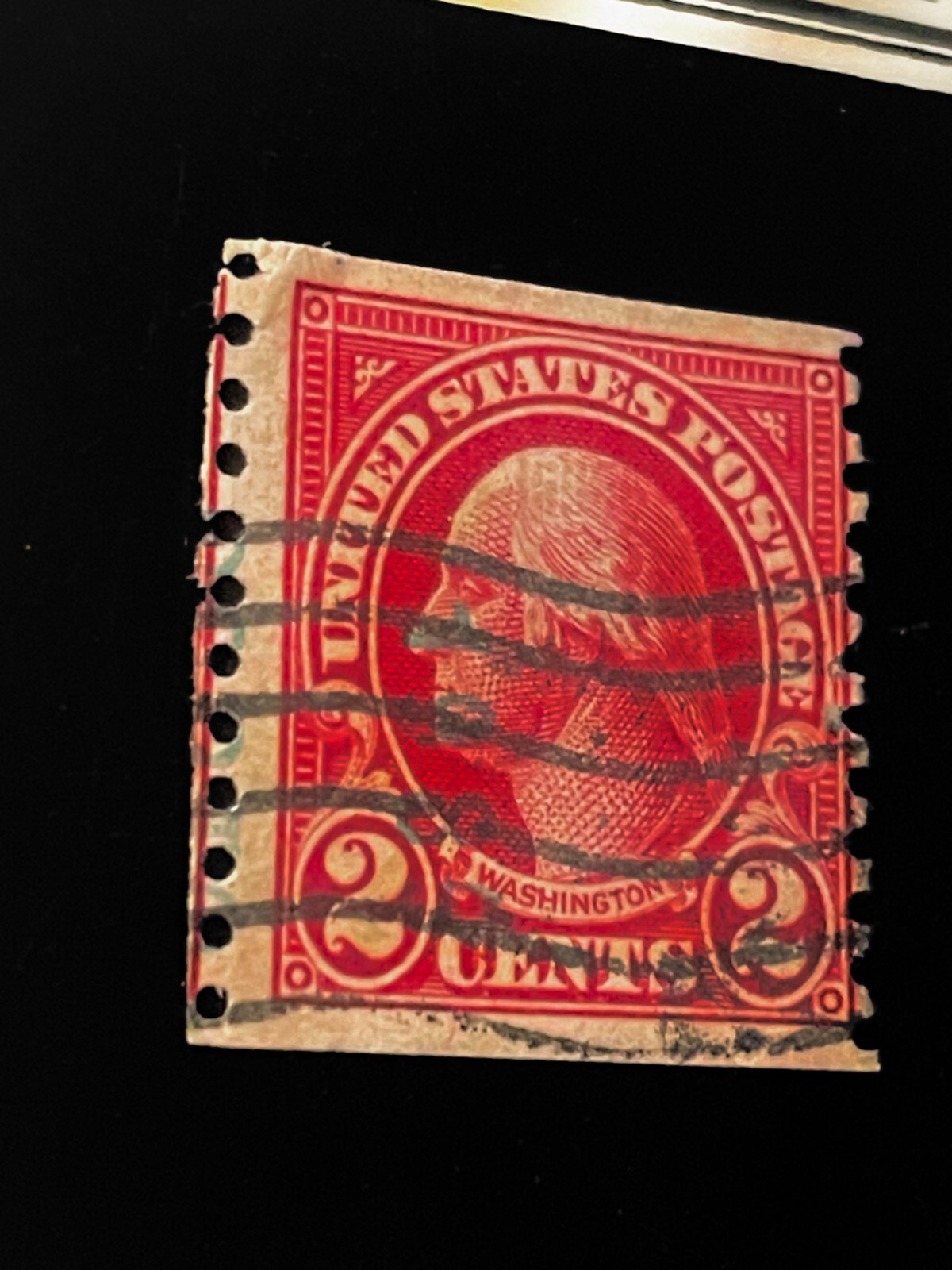 George Washington 2Cents. Very good condition. With number Postage stamp.