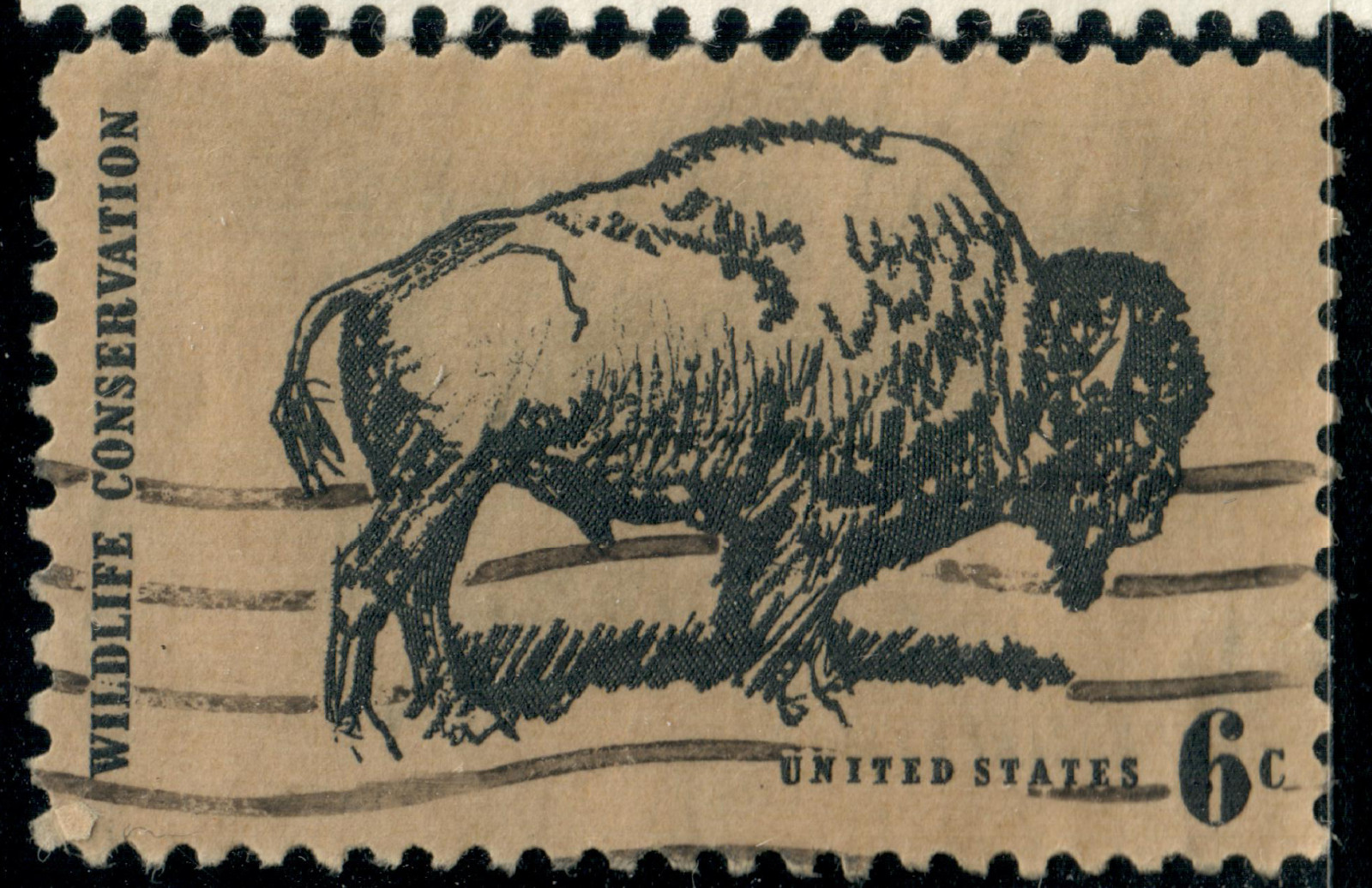 USA – 1970 – Wildlife Conservation – American Buffalo – 6¢ – #3302