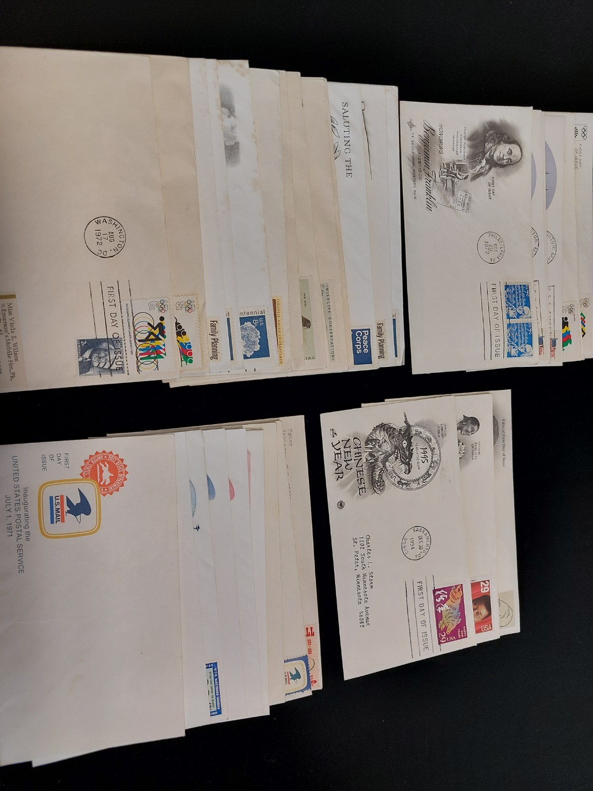 263 First Day Covers 1955-1994