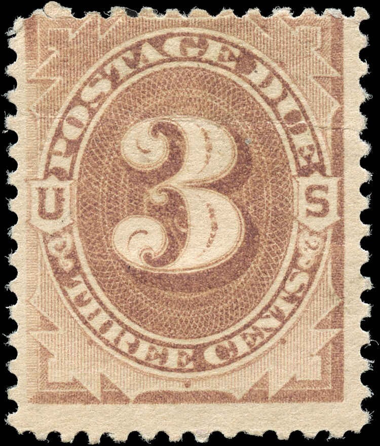 USA Mint H F 3c Scott #J3 1879 Postage Due Stamp